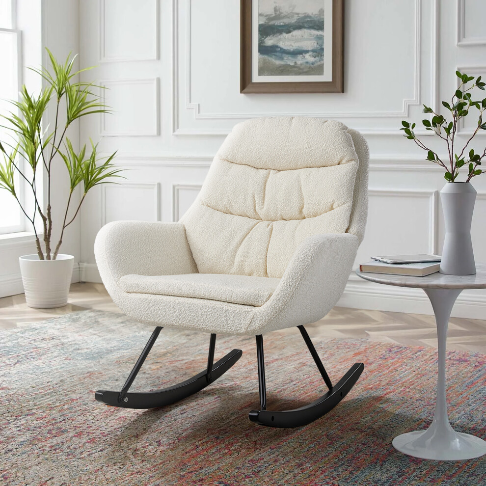 Teddy Fleece Upholstered Rocking Chair