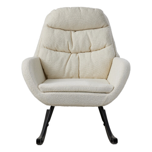 Living And Home Teddy Fleece Upholstered Rocking Chair 2