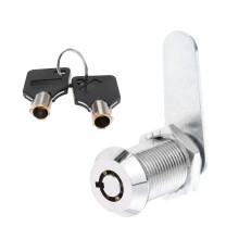 (As show, One size) Zinc alloy tubular lock for security drawer, door cylinder, mailbox, tool box, 2 key lock