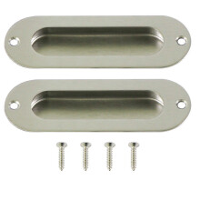 (As show, One size) Set of 2 pcs Recessed Handles for Sliding Door INOX Sliding Door Handles