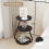 ELECWISH 3-Tier LED Lighted Side Table Storage Sofa Bedside End Table Black UK 5