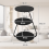 ELECWISH 3-Tier LED Lighted Side Table Storage Sofa Bedside End Table Black UK 7