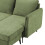 Living And Home 3-Seater Green Upholstered Corner Sectional Sofa 5