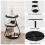 ELECWISH 3-Tier LED Lighted Side Table Storage Sofa Bedside End Table Black UK 8