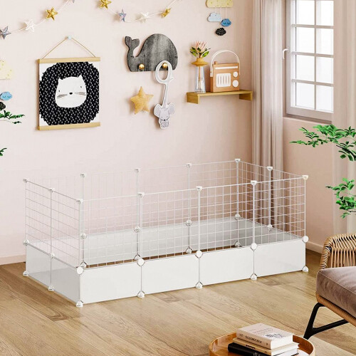 Living And Home White Pet Playpen 1