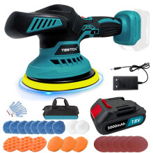 6"Cordless Car Polisher Buffer Sander Pads+Battery-Makita Compatible