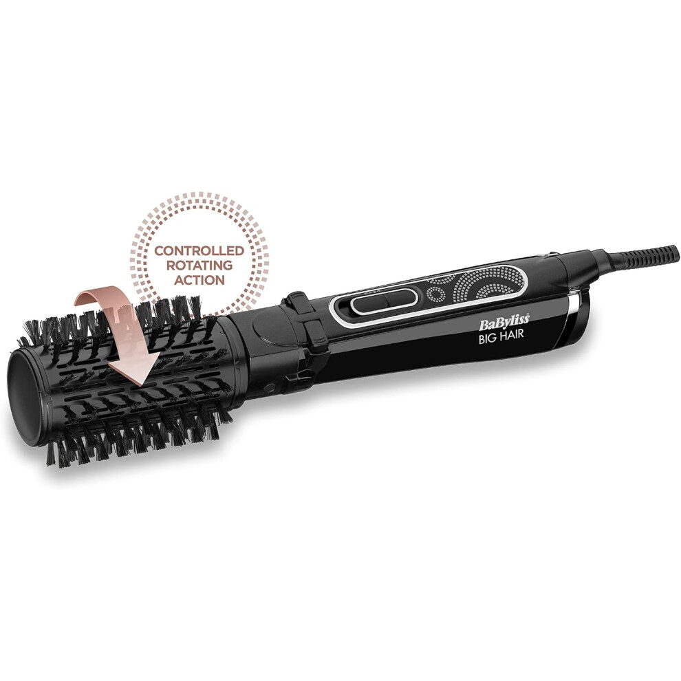 Big Hair Rotating Hot Air Blow dry Brush, Dry and style in one step, 50mm