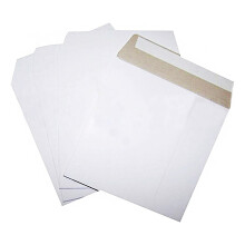 50 x White 340x340mm 13 Inch Board Backed Record Mailer Envelopes
