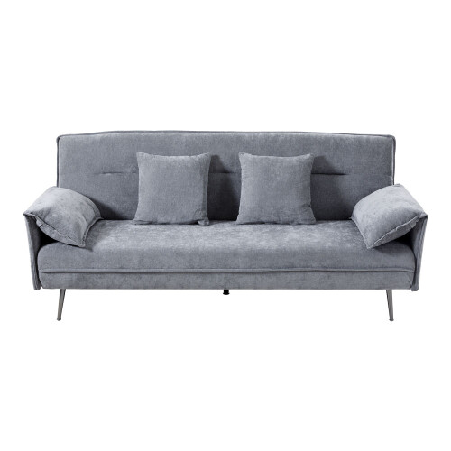 Living And Home (Grey) 3-Seater Convertible Sofa Bed with 2 Pillows 2