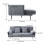 Living And Home (Grey) 3-Seater Convertible Sofa Bed with 2 Pillows 7
