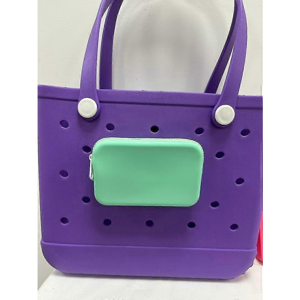 (Green) Silicone Phone Holder For Bogg Bag, Soft Silicone Insert Wallet Charm For Bogg Bags Accessories, Attachment For Bogg Beach Bags Tote Bag Green 5778930883776