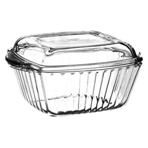 (1870ml) Glass Casserole Oven Roasting Dish Lid Bakeware Microwave Safe 2