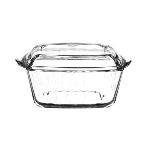 (2600ml) Glass Casserole Oven Roasting Dish Lid Bakeware Microwave Safe 2