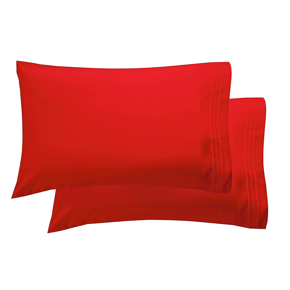 Elegant Comfort Luxus-Kissenbezug-Set, Ultraweich, 2-Teilig 1500 Mikrofaser In Premium-Hotelqualitat, Doppelt Geburstet Knitterfrei, Kingsize-image