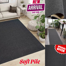 (Dark Grey , 120 x 170 cm) Non Slip Area Rug Living Room Runner Bed Room Rugs