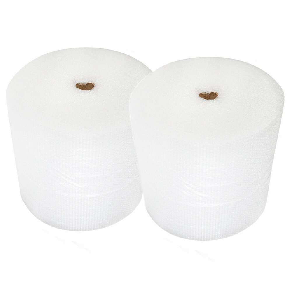 2 x 750mm x 100m Small Bubble Wrap Roll For House Moving & Packing