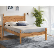 Corona 4'0" Small Double Low Foot End Bed Frame Solid Pine