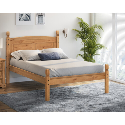 Corona 4'0" Small Double Low Foot End Bed Frame Solid Pine