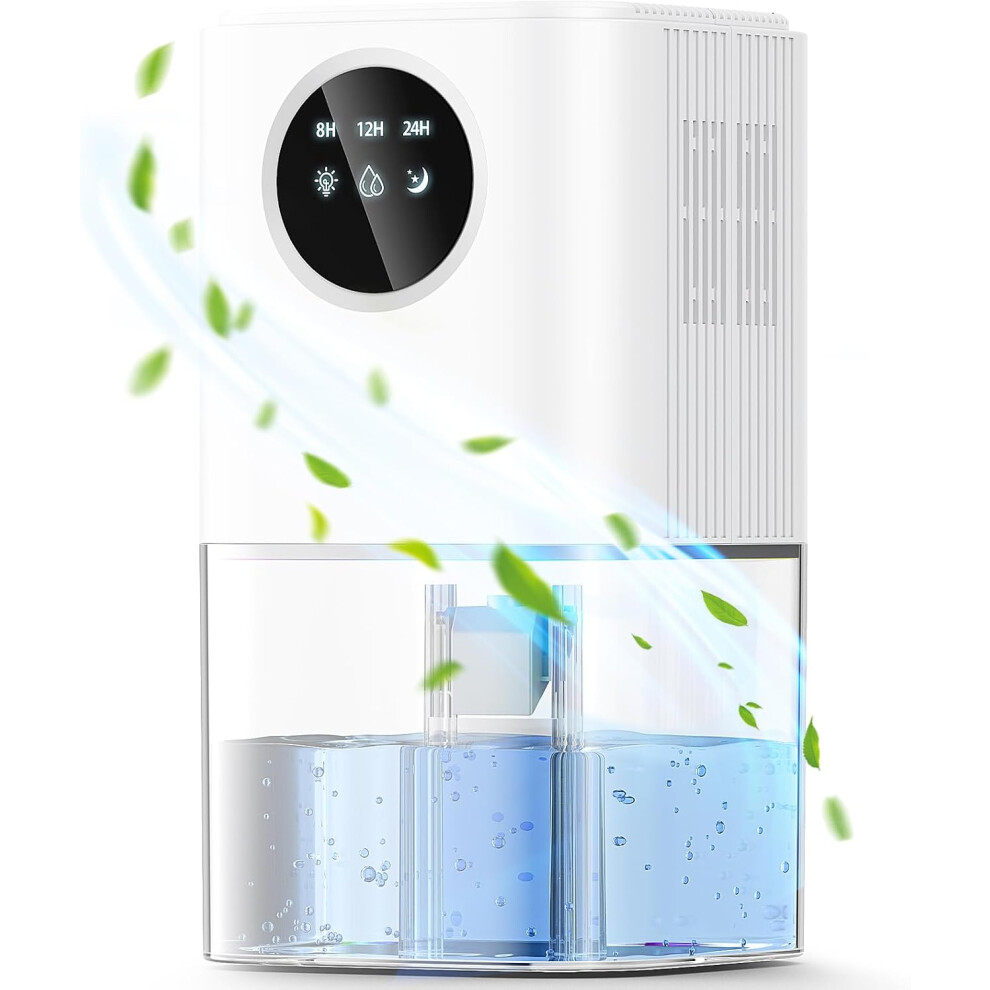 (A-white-01) 1800ML Dehumidifier for Bedroom, Auto Shut Off & RGB Lights, Portable Ultra Quiet Dehumidifiers for Drying Clothes, Bathroom, Wardrobe