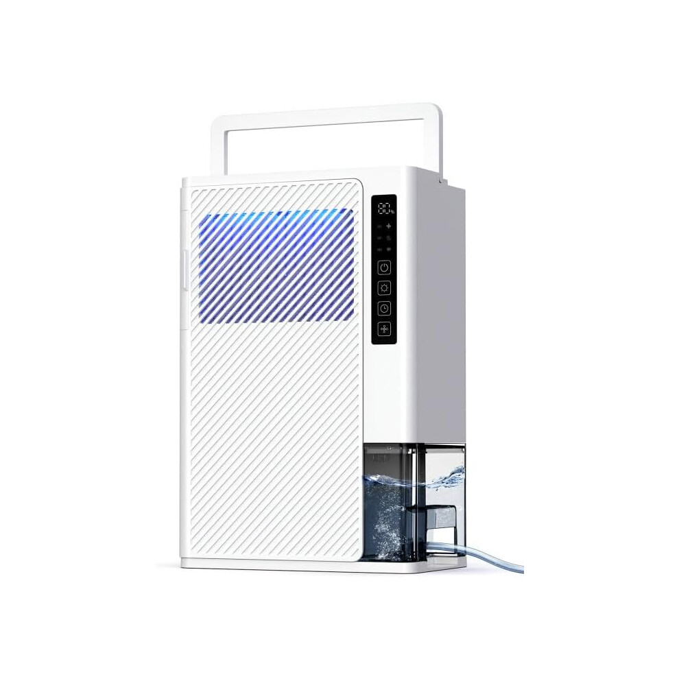 (White) Bedroom Rooms Bathroom Basements RV Electric Dehumidifiers Auto Shut off 7 Colorful LED Lights Energy Saving Portable Dehumidifier
