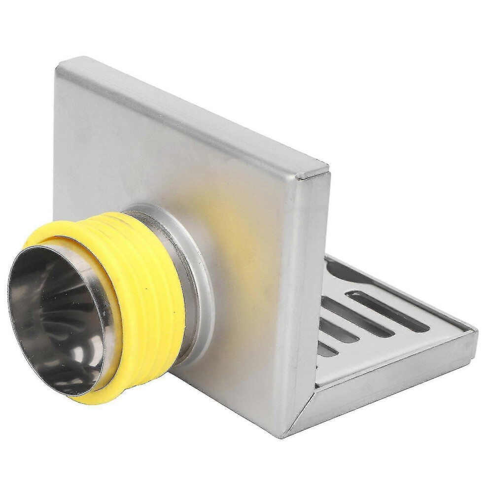 Caniveau de sol en L 10cm, drain d'angle mural Ãtanche en acier inoxydable pour douche et balcon, angle droit.