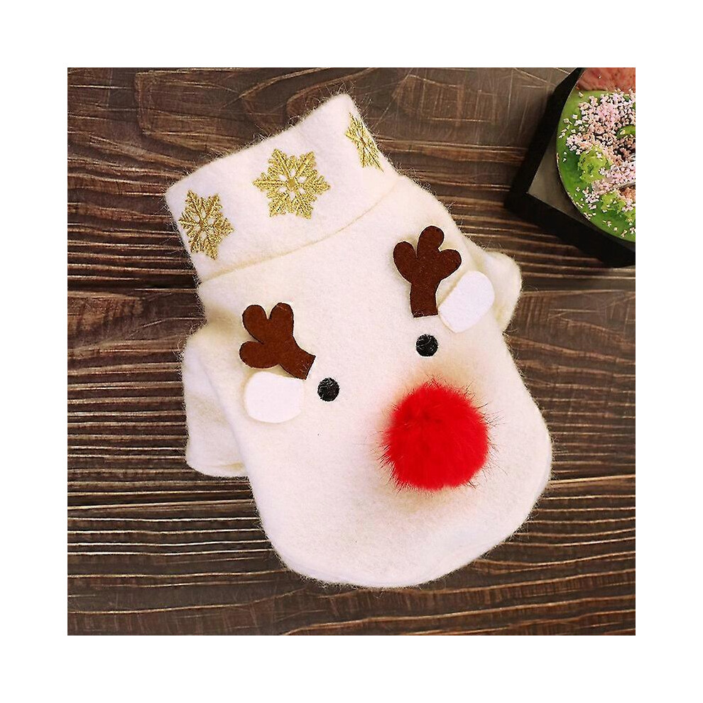 (M,couleur h)Costume de Noël pour chien Puppy Fancy Dress Christmas Tree Festival Cosplay Clothes for Small Dogs Warm Fleece Skirt Holiday Apparel