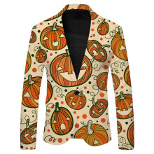 Blazers pour hommes en khaki - Veste de costume citrouille pour Noël, Halloween, dÃner, mariage et bal de fin d'annÃe