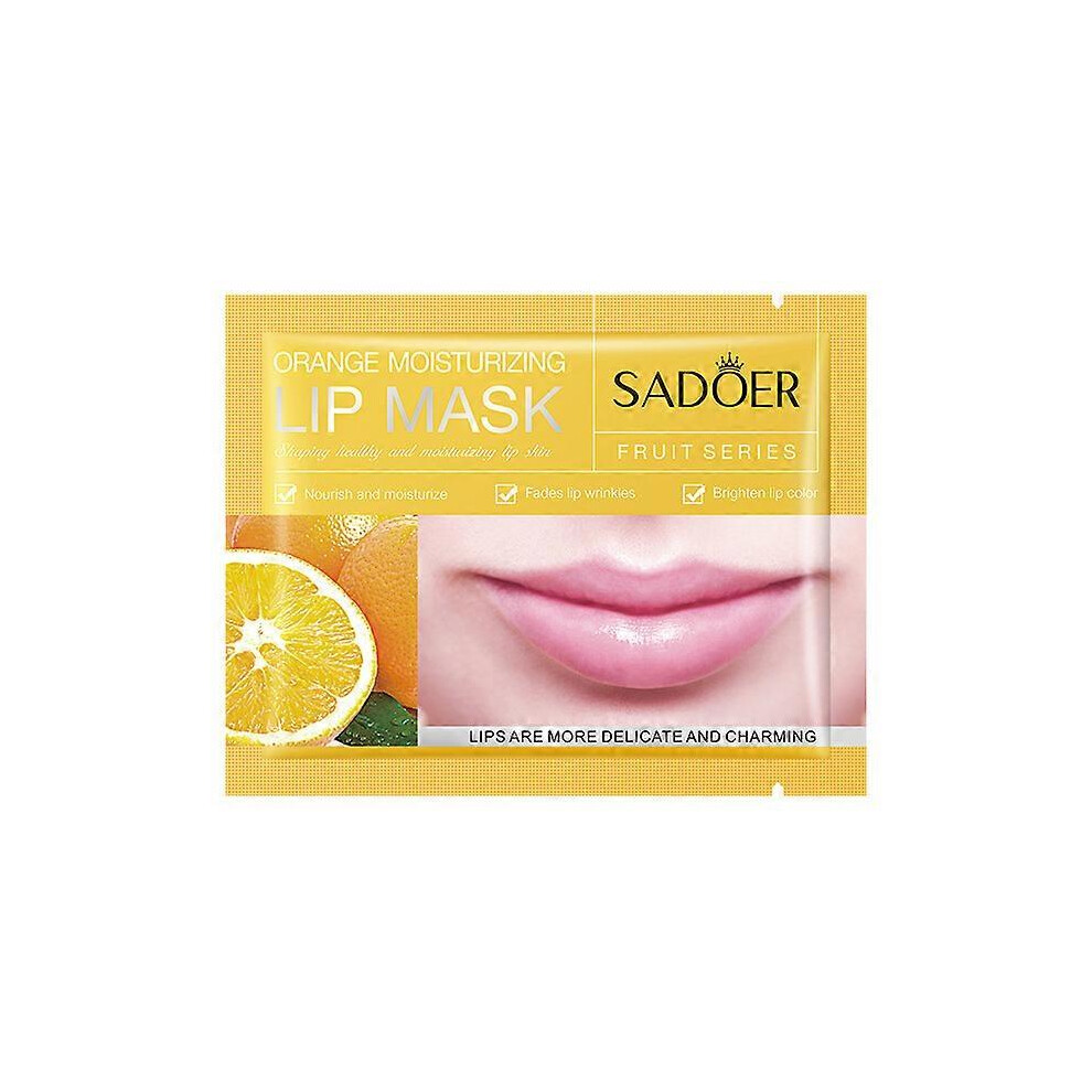 (1) SADOER fruit lip mask replenishes moisture, enhances lip color, fades lip wrinkles, and lip mask 10pcs
