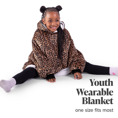 Bare Home Sherpa Fleece Φορετό Κουβέρτα - Oversized Φορετό Κουβέρτα Hoodie - Νεανικό Μέγεθος 2