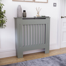 (Small) Vida Designs Chelsea Radiator Cover Heating Guard Grey