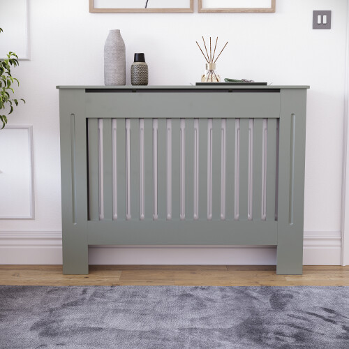 Vida Designs (Medium) Vida Designs Chelsea Radiator Cover Heating Guard Grey 2
