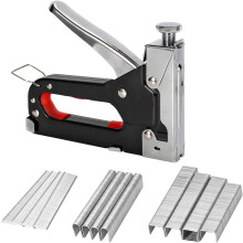 Heavy Duty Stapler Gun Nailer, 3-In-1 with 1000 Staples (D/U/T) Shape Upholstery Stainless Steel Stapler Gun Fixing Material, Wood, Furniture Decor