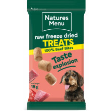 Natures Menu Freeze Dried Bites Beef Dogs Nutritious Extra Tasty 15g