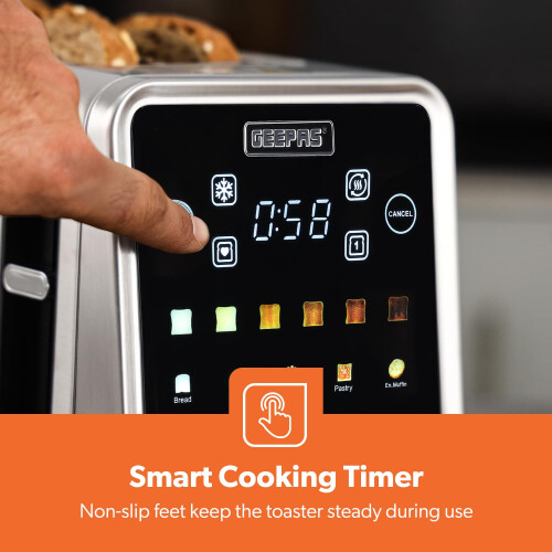 GEEPAS GEEPAS 5-in-1 DIGITAL 4 Slice Long Toaster 1