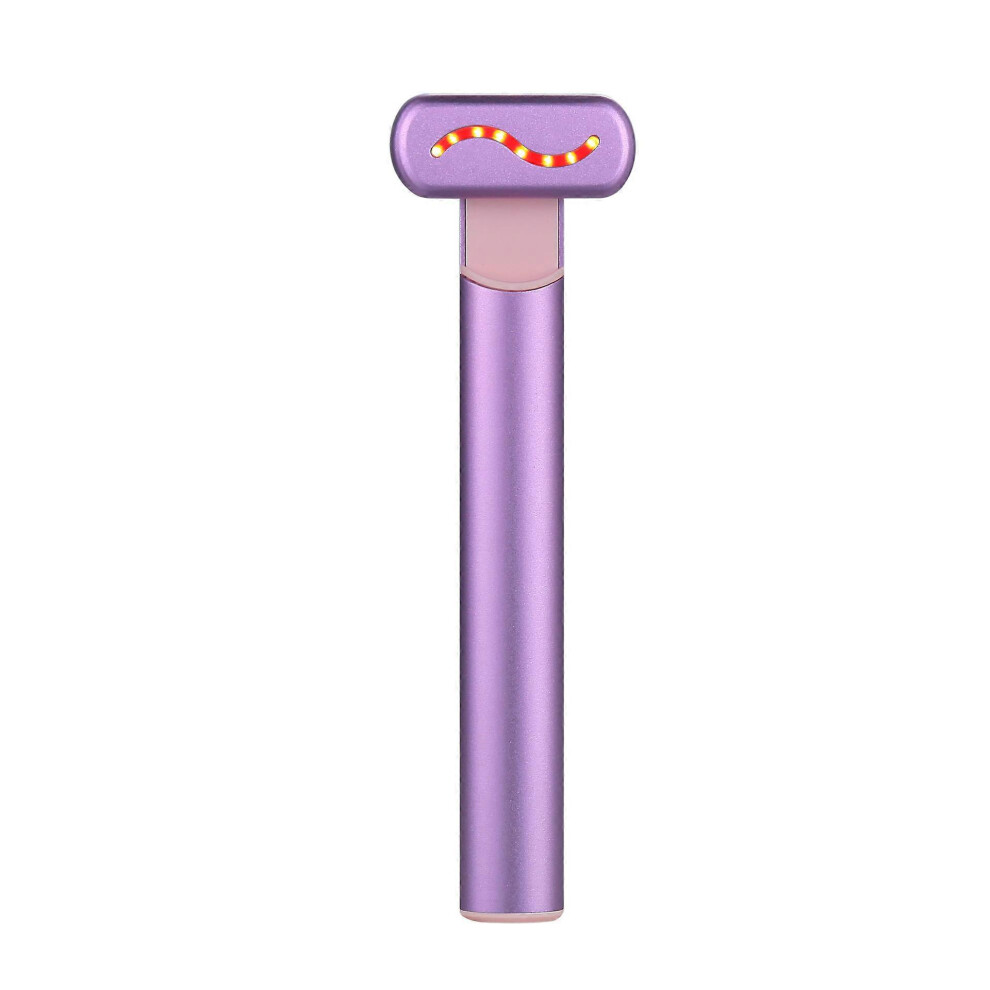 (Purple) Bio Microelectricity RF Eye Lifting Wand for Eye Face&Neck Beauty Massager 4-in-1 Microcurrent Facial Device Anti-Aging Devices