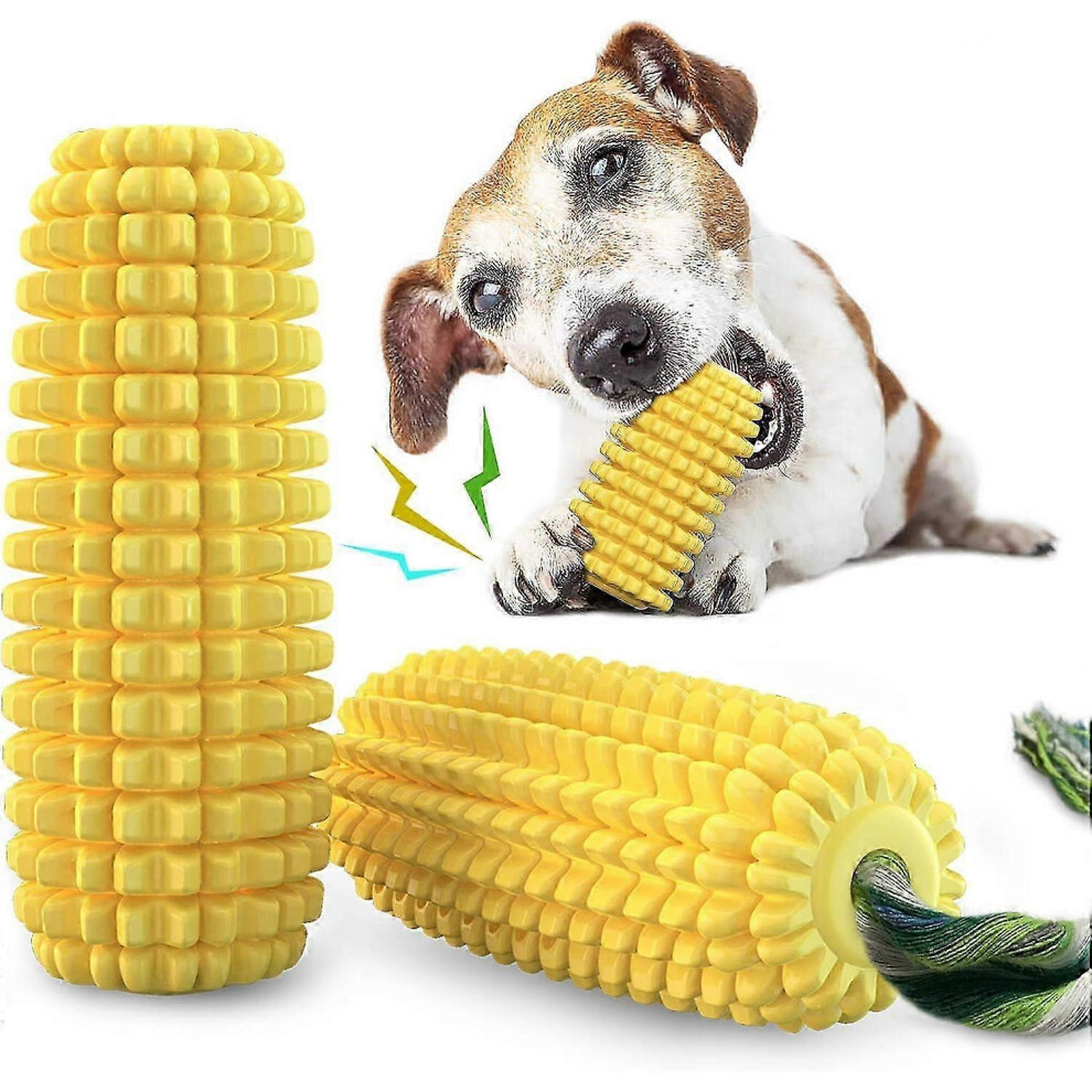 1 pc Indestructible chew toys for aggressive dogs, durable interactive corn stick-shaped toys for small puppies