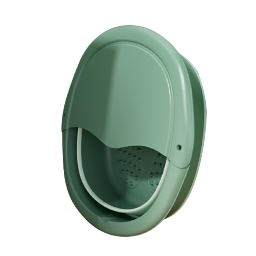 (Green, With Cover) Foldable Foot Spa Bucket Multipurpose Foot Bath Massage Barrel Professional Feet Heath Care Supplies