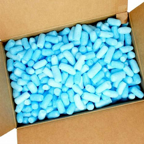5 Cubic Ft Blue Eco Flo Biodegradable Packing Peanuts 1