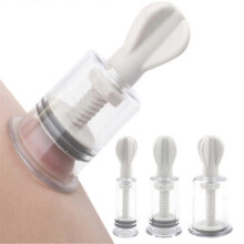 2 Pieces, White Nipple Corrector, Nipple Puller Twisting Nipple Cup Nipple Aspirator Vacuum Cupping Therapy Nipple Enlargement Suction Cup Extractor C