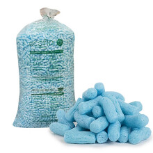 15 Cubic Ft Blue Eco Flo Biodegradable Packing Peanuts