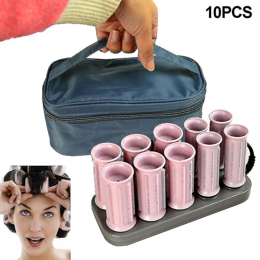 (Classic Style) 10 Pcs/set Electric Roll Hair Tube Heated Roller Hair Curly Styling Sticks Tools - KHW