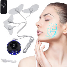Electric Facial Massager, EMS Facial Massager, Face Massage Device, with Patch Pads EMS Stimulation Muscle Massager 8 Modes, for Facial Massage, Skin