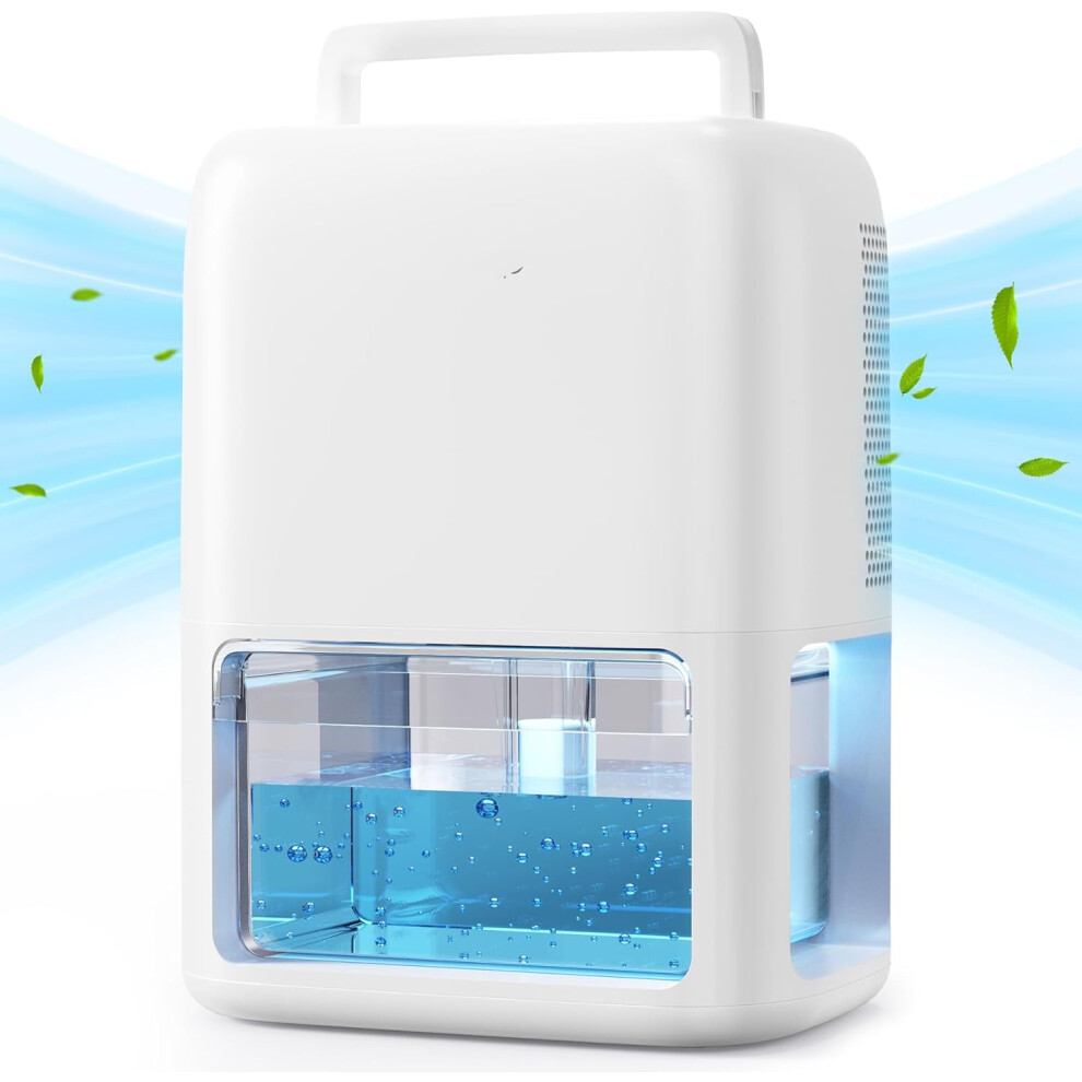 1800ml Dehumidifier Dual Semiconductor, Auto Shut Off & Timer, Portable and Ultra Quiet, Dehumidifiers for Drying Clothes, Bedroom, Bathroom, Wardrobe