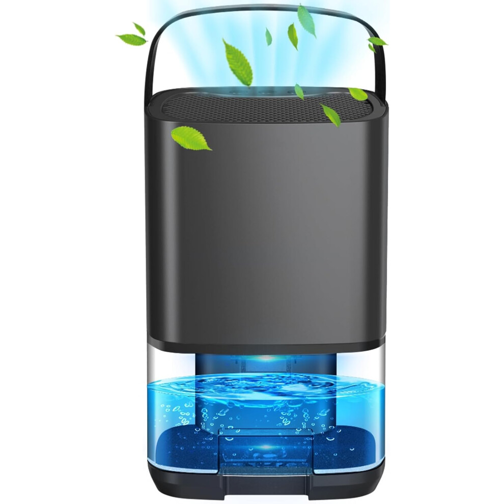 (Black) 1000mL with Auto Shut-off, 258 sq ft Small Portable Dehumidifier Ultra Quiet Against Moisture and Mildew, Bedroom Bathroom (Black)