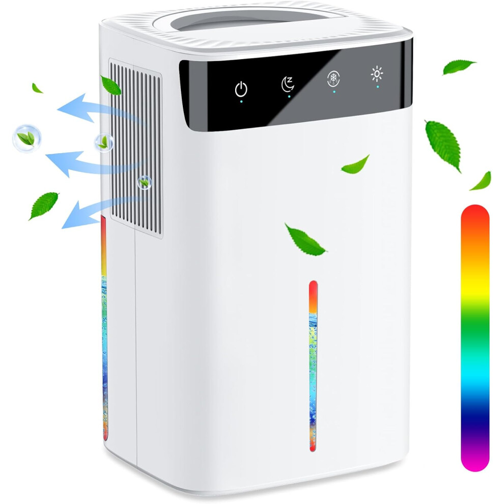 Saving Portable Small Dehumidifier with Auto Defrost Auto-Off Function&LED Lights,2 Working Modes,Quiet Mini Dehumidifier for Bedroom,Bathroom,RV