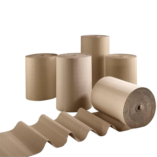 600mm x 75m Corrugated Cardboard Roll Cushioning Wrap 1
