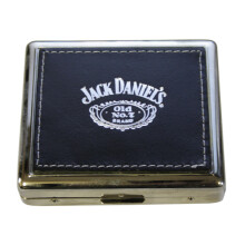 Jack Daniels Embossed Leather Contact Lens Case (Black)