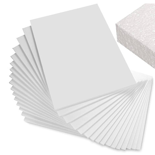 54 x White Rigid Polystyrene Foam Sheets 600x400x25mm 1