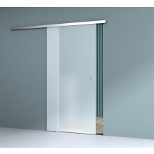 Durovin 900 * 2050mm Sliding Glass Door Fully Frosted Round Handle