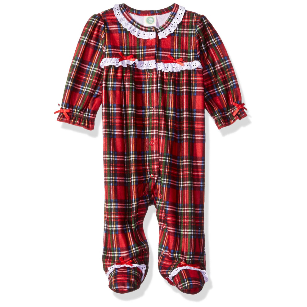 Pyjama à carreaux de Noël pour bébé fille Little Me Vêtements de nuit à carreaux de Noël 6 mois